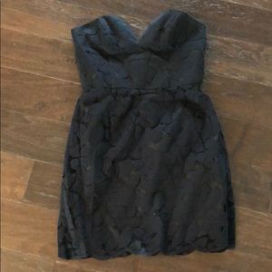 asos black lace mini